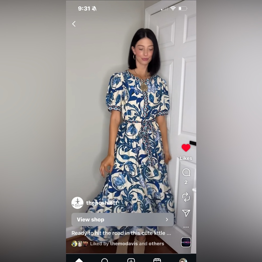 Style USA Floral Print Tiered Dress